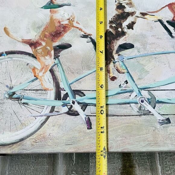 Dogs on Bicycle Canvas Wall Art Decor Painting - Picture 3 of 6